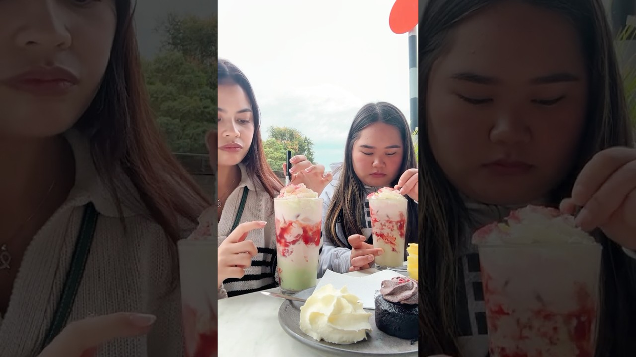 tried the coffee club’s strawberry matcha latte 🍵🍓 #thecoffeeclub #strawberrymatcha #newzealand