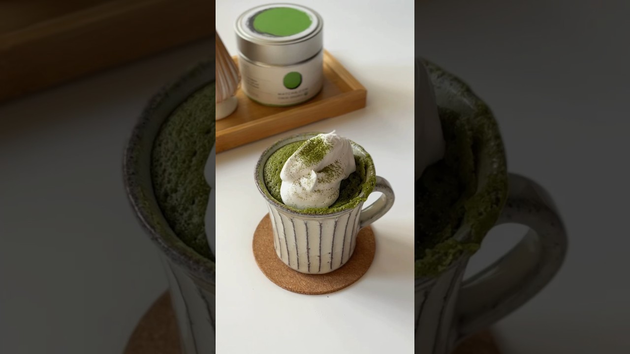 1 minute matcha mug cake | easy and quick dessert recipe