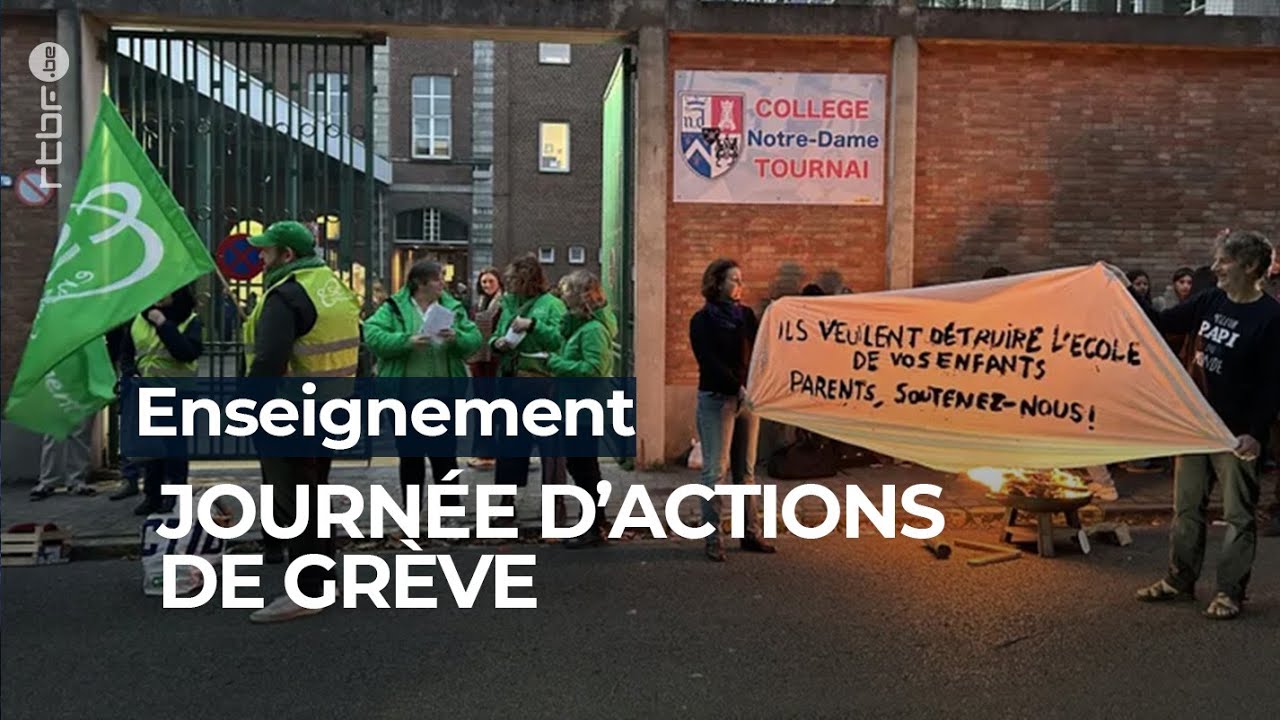 Enseignement : journée d'actions de grève en Fédération Wallonie-Bruxelles - RTBF Info - RTBF Info