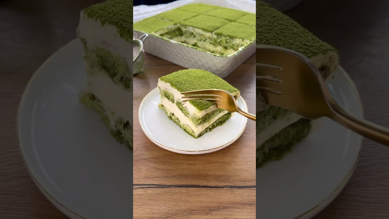 Matcha Tiramisu Recipe #shorts #asmr #food