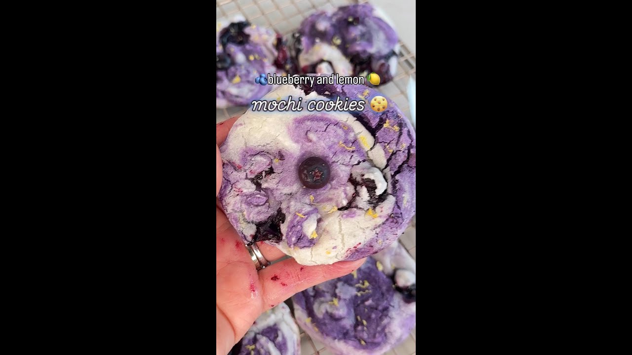 Blueberry Lemon Mochi Cookies