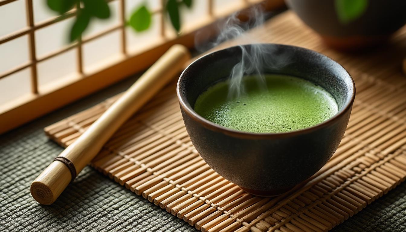 découvrez le matcha, bien plus qu'un simple thé vert, une véritable immersion dans la culture et l'âme du japon à travers chaque tasse.