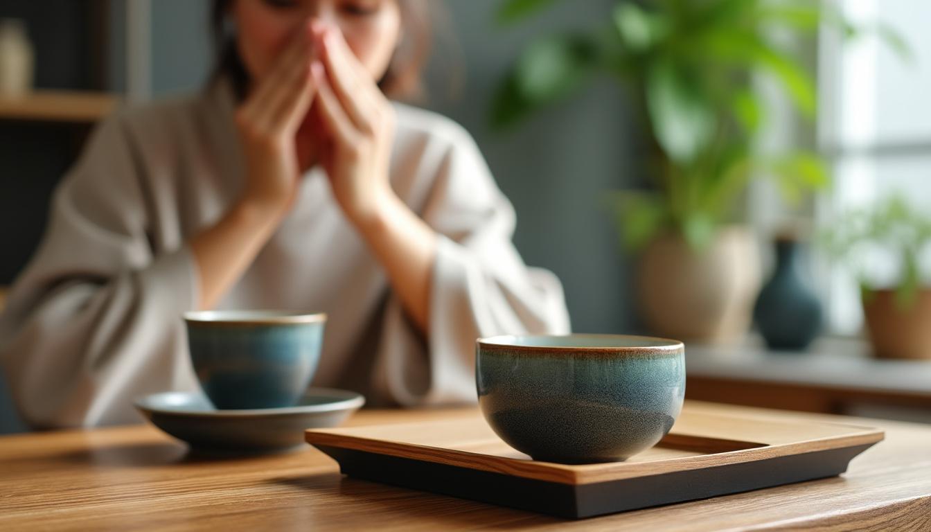 découvrez comment une boisson japonaise traditionnelle pourrait soulager les symptômes de la rhinite allergique et apaiser vos éternuements naturellement.