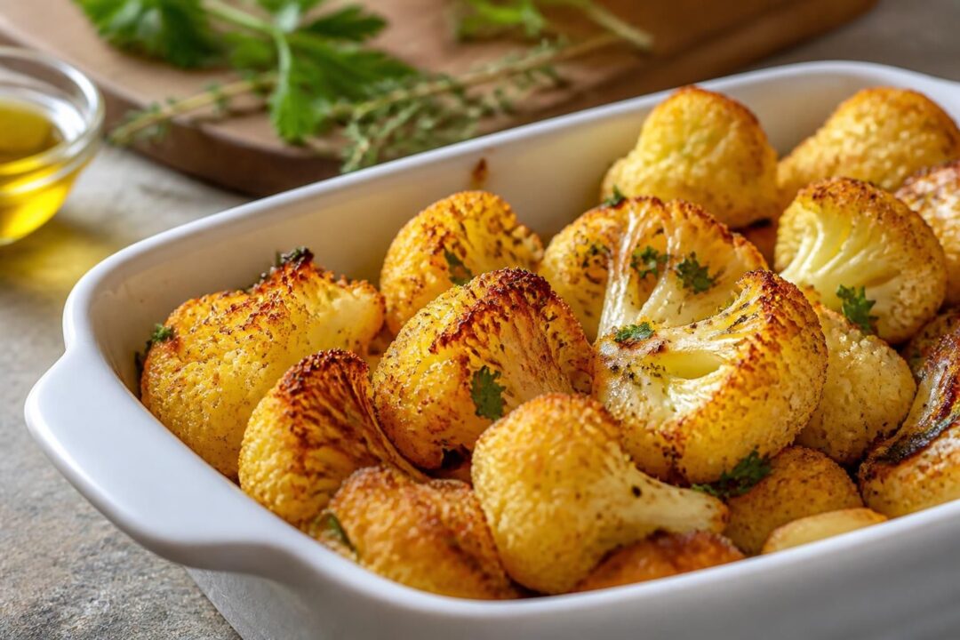 découvrez notre recette simple et délicieuse de chou-fleur rôti au four, croustillant à souhait pour un plat sain et savoureux.