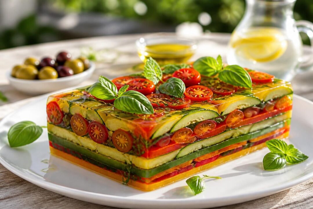 découvrez notre recette d'été de terrine de légumes ultra fraîche, parfaite pour vos repas légers et savoureux sous le soleil.