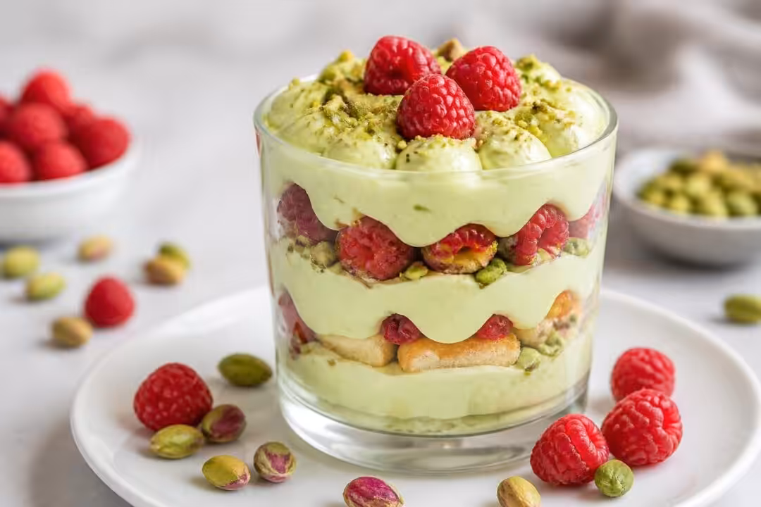 découvrez notre recette de tiramisu pistache framboise, un dessert frais et gourmand parfait pour toutes les occasions.