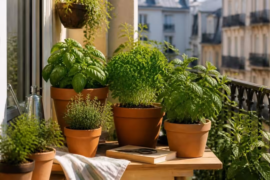 apprenez à cultiver facilement des herbes aromatiques fraîches directement sur votre balcon ou votre rebord de fenêtre pour parfumer vos plats toute l'année.