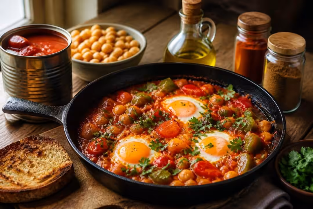 découvrez notre recette facile de shakshuka maison version placard, idéale pour cuisiner rapidement avec des ingrédients simples et accessibles.