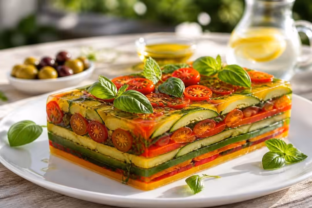 découvrez notre recette d'été de terrine de légumes ultra fraîche, parfaite pour vos repas légers et savoureux sous le soleil.